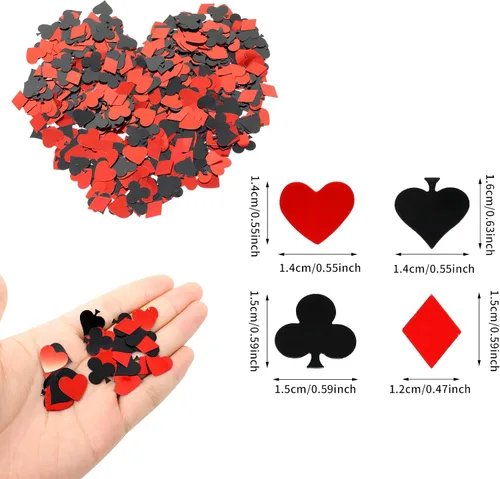 Vista 3 de Honbay Confeti de mesa de fiesta de casino de 2.12 oz, diseño de confeti metálico y lentejuelas para fiesta de fiesta de Viva Las Vegas, noche