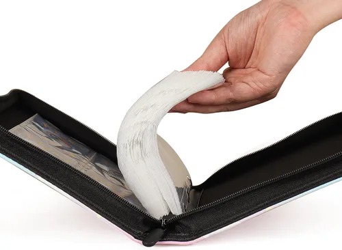 Vista 5 de Carpetas de tarjetas coleccionables de 4 bolsillos para 400 tarjetas, patrón arcoíris Unicron
