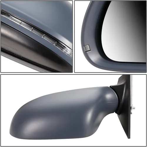 Vista 5 de DNA Motoring OEM-MR-AU1320125 Espejo retrovisor calefactado con ajuste plegable con giro compatible con Audi A3 09-10