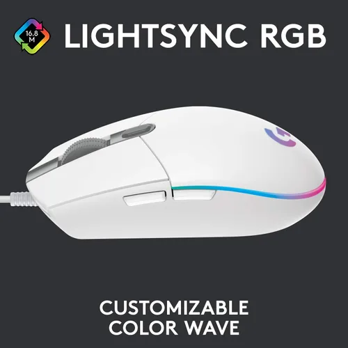 Vista 2 de Logitech G203 RGB - Mouse cableado para videojuegos