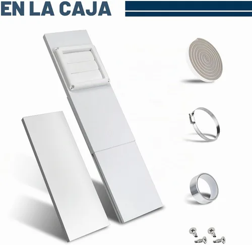 Vista 9 de Kit de ventana de ventilación de secadora para manguera de ventilación de secadora de 4 pulgadas de diámetro, kit de ventilación ajustable