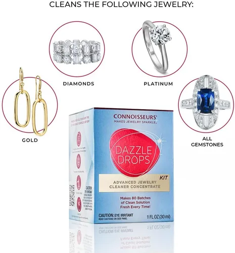 Vista 5 de CONNOISSEURS Dazzle Drops, solución limpiadora de joyas, 1 onza
