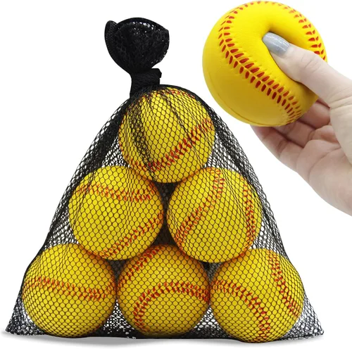 Vista 10 de Magicorange Béisbol, Bolas de Espuma para Entrenamiento de Béisbol Bolas de Práctica sin Marcado para Golpear, Lanzamiento Suave, Bateo, Campo
