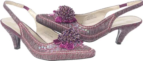 Vista 5 de SIMPLY COUTURE Zapatos de vestir cómodos de tacón bajo para mujer con puntera cerrada y lazo