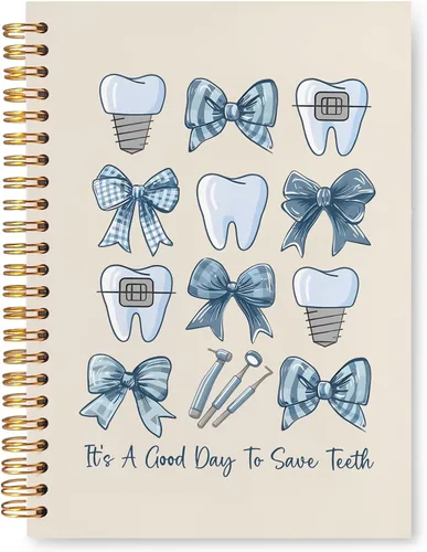 Vista 22 de Regalos para Dentistas, Cuaderno Diario, Regalos para Asistente de Higiene Dental y Oficina para Mujeres, Cuaderno de Espiral de Tapa Dura 14x21 Cm