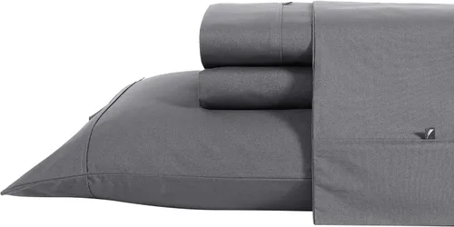 Vista 11 de Nautica - Juego de sábanas tamaño Twin XL, sábanas refrescantes nítidas y confeccionadas con una sensación ligera y suave de percal de algodón
