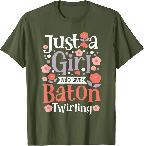 Vista 51 de A Girl Who Loves Baton Twirling - Camiseta de giro Majorette Twirler, Negro