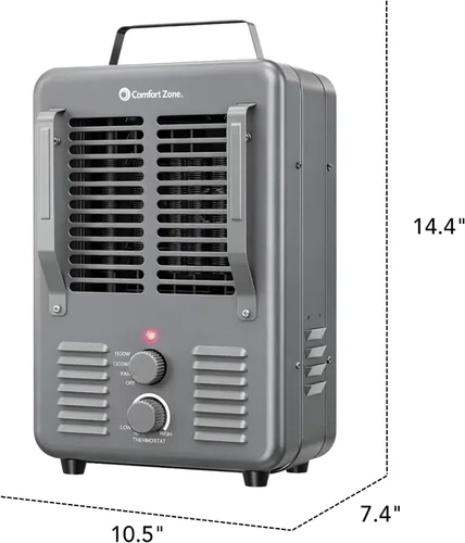 Vista 7 de Comfort Zone CZ798 - Calefactor de 3 puntas (1500 W), color gris