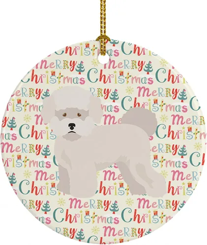 Vista 68 de Caroline's Treasures Abyssinian Sand Terrier - Adorno de cerámica para colgar en el árbol de Navidad, para el hogar, Navidad, fiestas, regalo, 3