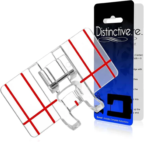 Vista 21 de Distinctive 1 – 4 (cuarto de pulgada) Quilting máquina de coser prensatelas para guía de borde con – Compatible con todos los vástagos Snap-On