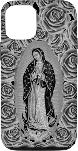 Vista 27 de Funda para iPhone 14 Pro Max Our Lady Virgen De Guadalupe Virgen María Floral