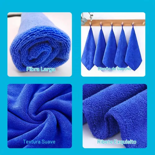 Vista 5 de Paños de limpieza de microfibra de alta calidad, ultra absorbentes, sin pelusas, para cocina, vidrio, cuidado del automóvil, acero inoxidable