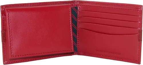 Vista 2 de Tommy Hilfiger Cartera de cuero genuino para hombre con múltiples ranuras para tarjetas