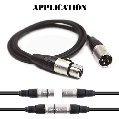 Vista 6 de Glarks Paquete de 20 conectores XLR de 3 pines macho/hembra, micrófono de audio, conector de enchufe de audio, carcasa plateada negra