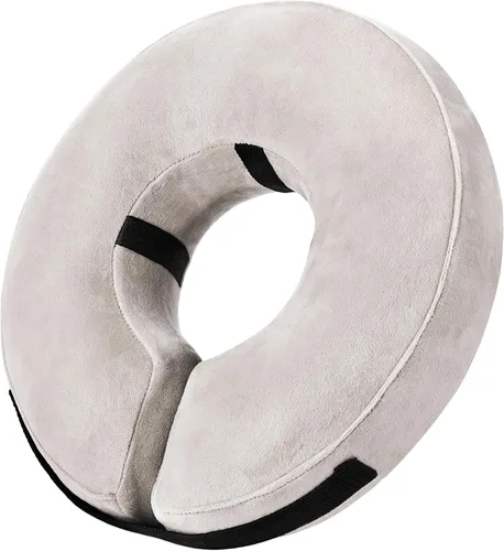 Vista 10 de Grand Line Collar inflable para perros y gatos, cono de recuperación suave para perro después de una cirugía, cono protector del cuello para Azul