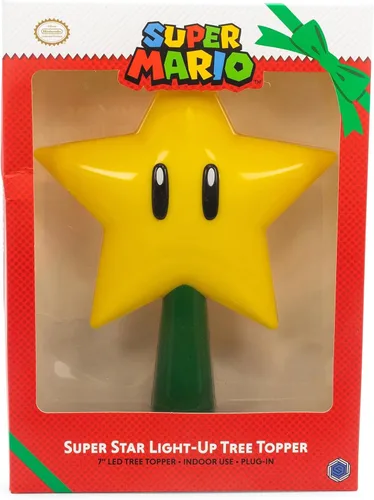 Vista 2 de Estrella para Árbol Mario Super Star Gen 2 Enchufable Iluminada para Navidad