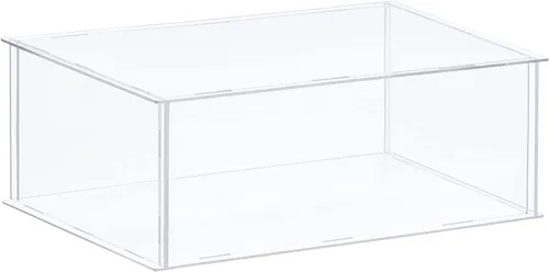 Vista 15 de MECCANIXITY Vitrina de acrílico Caja de plástico transparente montar escaparate a prueba de polvo 14x6.3x4.1 pulgadas para artículos coleccionables