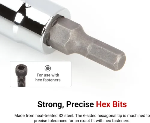 Vista 2 de TEKTON Unidad de 1/4 pulgada x 9/64 pulgadas hexagonal Bit Socket SHB02201