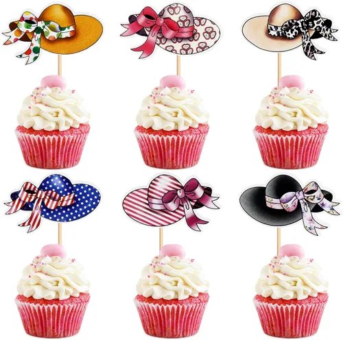 Vista 11 de Ercadio Paquete de 24 adornos para tartas de flamencos hawaianos con purpurina rosa, flamencos Luau, decoración hawaiana tropical de verano, Aloha