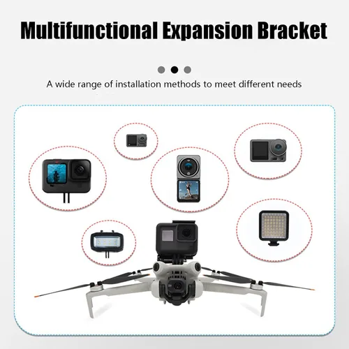Vista 4 de Mini 4 Pro Drone Soporte de extensión para cámara de transporte superior con adaptador de montaje de trípode de tornillo de 1/4 compatible con DJI