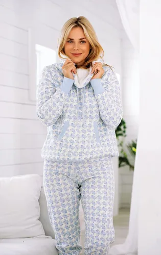 Vista 3 de PajamaGram Conjuntos de pijama para mujer, pijama de invierno para mujer, cuello redondo de oveja
