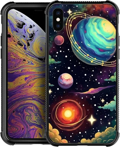 Vista 24 de Funda compatible con iPhone XR, diseño de elefantes africanos para niñas, diseño de patrón a prueba de golpes, antiarañazos, carcasa trasera