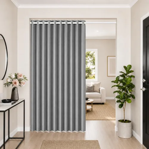 Vista 59 de Cortinas plisadas completamente opacas con cierre magnético, 72 pulgadas de largo, para interiores y exteriores, 1 panel, 45 pulgadas de ancho x 72