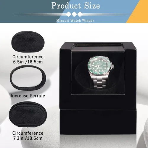Vista 4 de Bobinadora de reloj para relojes automáticos individuales con motores silenciosos, pintura de piano por adaptador de CA o batería
