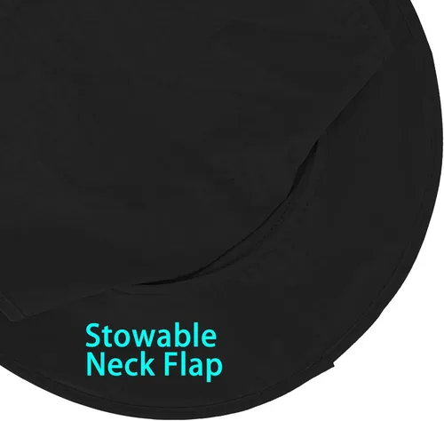 Vista 6 de ZOORON Sombreros de sol para hombres y mujeres con solapa para el cuello Negro