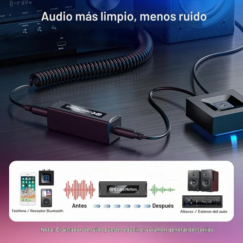 Vista 2 de Cable Matters Aislador de bucle de tierra, aislador de ruido de 0.1 in