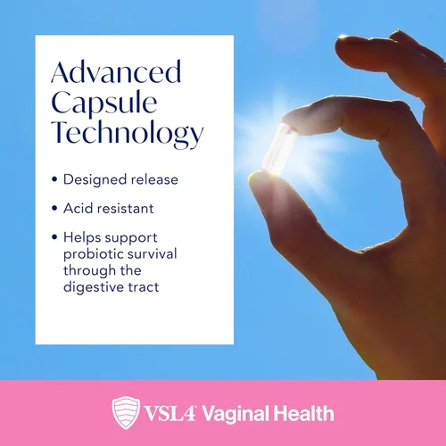 Vista 5 de VSL4® Vaginal Health Suplemento probiótico diario para la salud de la mujer y apoyo del tracto urinario* - 10B UFC - Fórmula 4 en 1 con probióticos