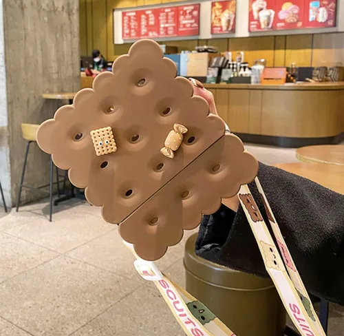 Vista 7 de Botella de agua Kawaii Biscuit con tapa de popote y correa, novedosa botella de agua para niños y niñas, suministros escolares para deportes al aire
