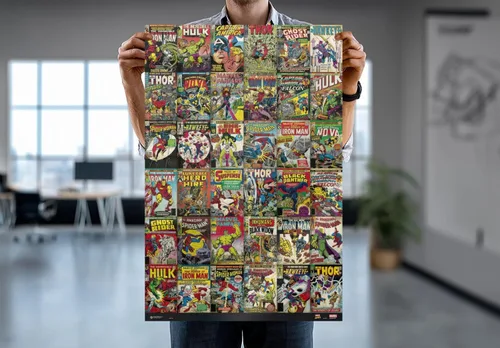 Vista 7 de POSTER STOP ONLINE Marvel Comics - Póster impreso (collage de 36 portadas clásicas de Marvel Comics) (tamaño: 24 x 36 pulgadas) (póster laminado)