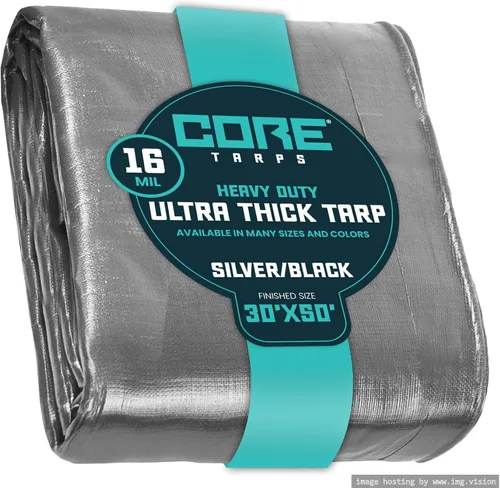 Vista 134 de Core Tarps - Lona resistente de 16 mm. / .62 pulgadas, impermeable, resistente a los rayos ultravioleta, a prueba de rasgaduras y roturas, lona