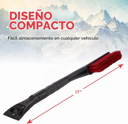 Vista 7 de Mallory Force 518RFB Cepillo de nieve de 17 pulgadas con raspador de hielo para automóvil, individual