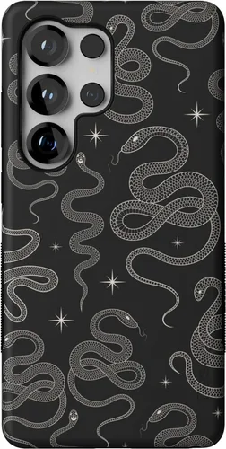 Vista 337 de Casely Funda para Galaxy S9 Postura de cadáver Yoga de esqueleto Diseño protector delgado esencial de doble capa