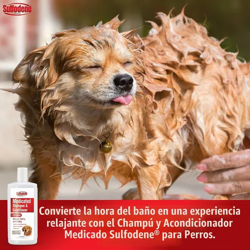 Vista 3 de Farnam Sulfodene Champú y acondicionador medicado para perros 12oz, blanco