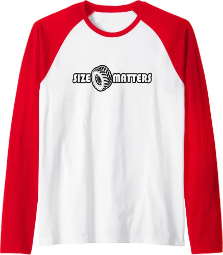 Vista 8 de Size Matters Shirt Tire Car Guy shirt Off Road Raglan Baseball Tee