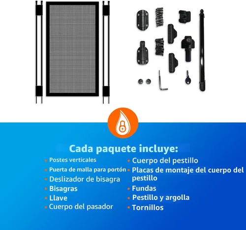 Vista 4 de Verja para piletas de cierre automático de Life Saver Pool Fence, Puerta, Negro