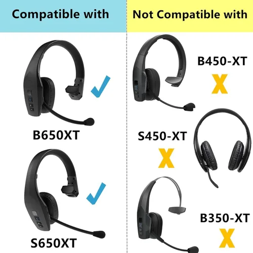 Vista 2 de B650-XT - Almohadillas de repuesto de espuma para micrófono, compatibles con VXI BlueParrott B650XT B650 XT S650-XT S650XT S650XT con cancelación