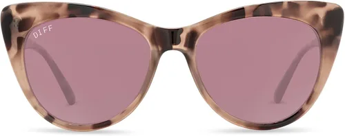Vista 2 de DIFF Gafas de sol Eden ligeras ojo de gato para mujer, rubor + rosa, Tortuga rubor