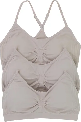 Vista 4 de ToBeInStyle Sujetador deportivo con bordado floral sin rellenosin aros para mujer