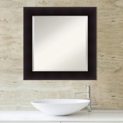 Vista 5 de Amanti Art Bathroom Mirror for Over Sink, Portico Vanity Mirror, Wood Frame, Hangs Horizonally and Vertically, Bathroom Wall Decor, Beveled Edge