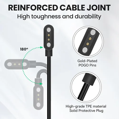 Vista 3 de E ECSEM Compatible con GloryFit P22 P32E P36 Cargador de reloj inteligente, cable de carga USB magnético de repuesto para GloryFit P22 P32E P36