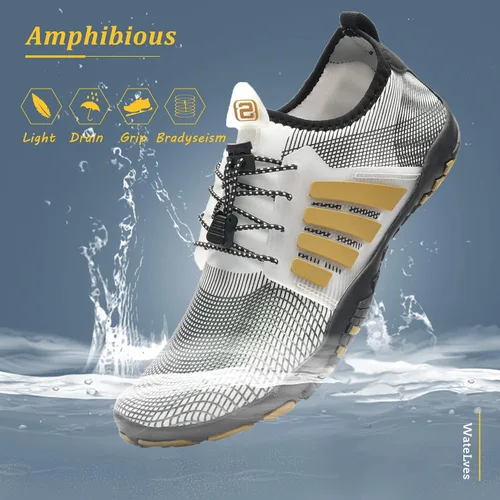 Vista 2 de WateLves - Zapatos de agua para hombres y mujeres, para natación, playa, piscina, surfear, hacer yoga o aeróbico acuático, calcetines para el agua