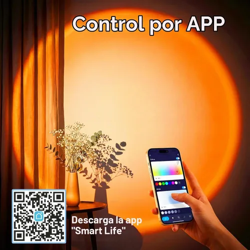 Vista 2 de Proyector de lámpara de puesta de sol Led luz con control remoto/aplicación