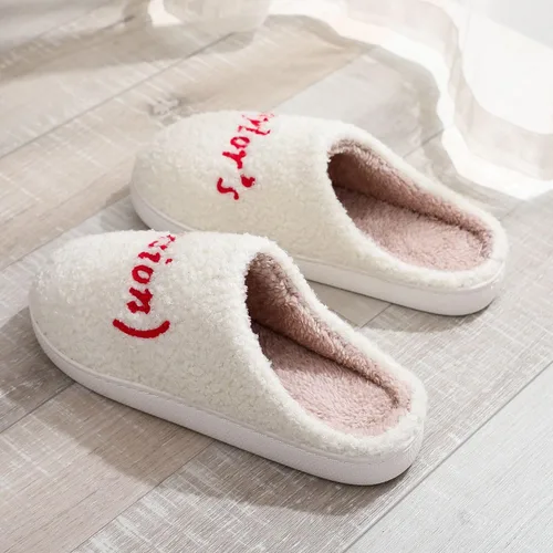 Vista 3 de YUHUAWYH Pantuflas de casa lindas para mujer, mullidas, suaves, cómodas, para pareja, para dormitorio, sala de estar