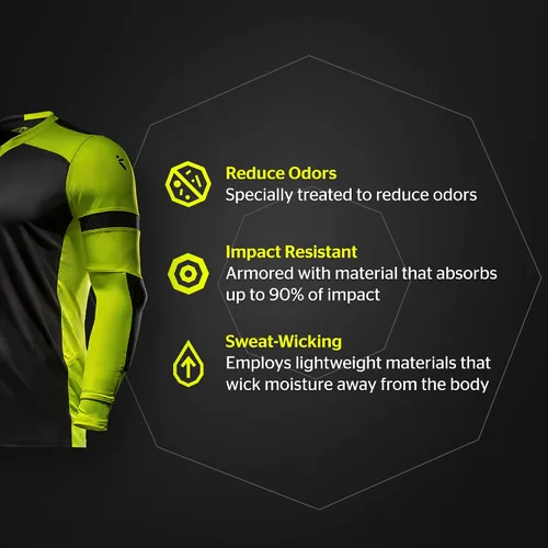 Vista 4 de Storelli ExoShield Gladiator Goalkeeper Jersey, High-Impact Protection, Sweat-Wicking, Breathable Athletic Shirt