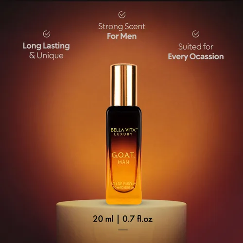 Vista 5 de BellaVita Luxury G.O.A.T. - Perfume para hombre con bergamota, lavanda y pachulí oriental Perfume refrescante para hombre durante todo el día