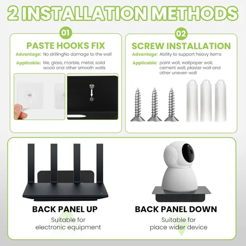 Vista 6 de Estantes flotantes de acero para pared, estante de pared pequeño, adecuado para dormitorio, sala de estar, baño, cocina, oficina